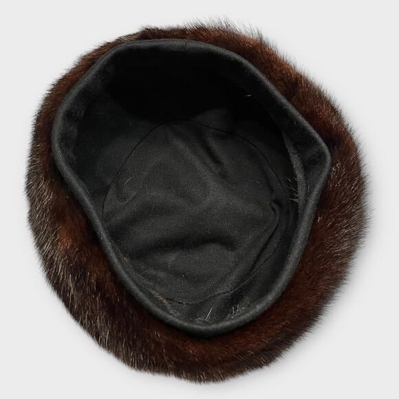 VINTAGE Marshall Fields Bill Blass Long Brown 100% Genuine Mink Fur Coat & Hat - Picture 11 of 11